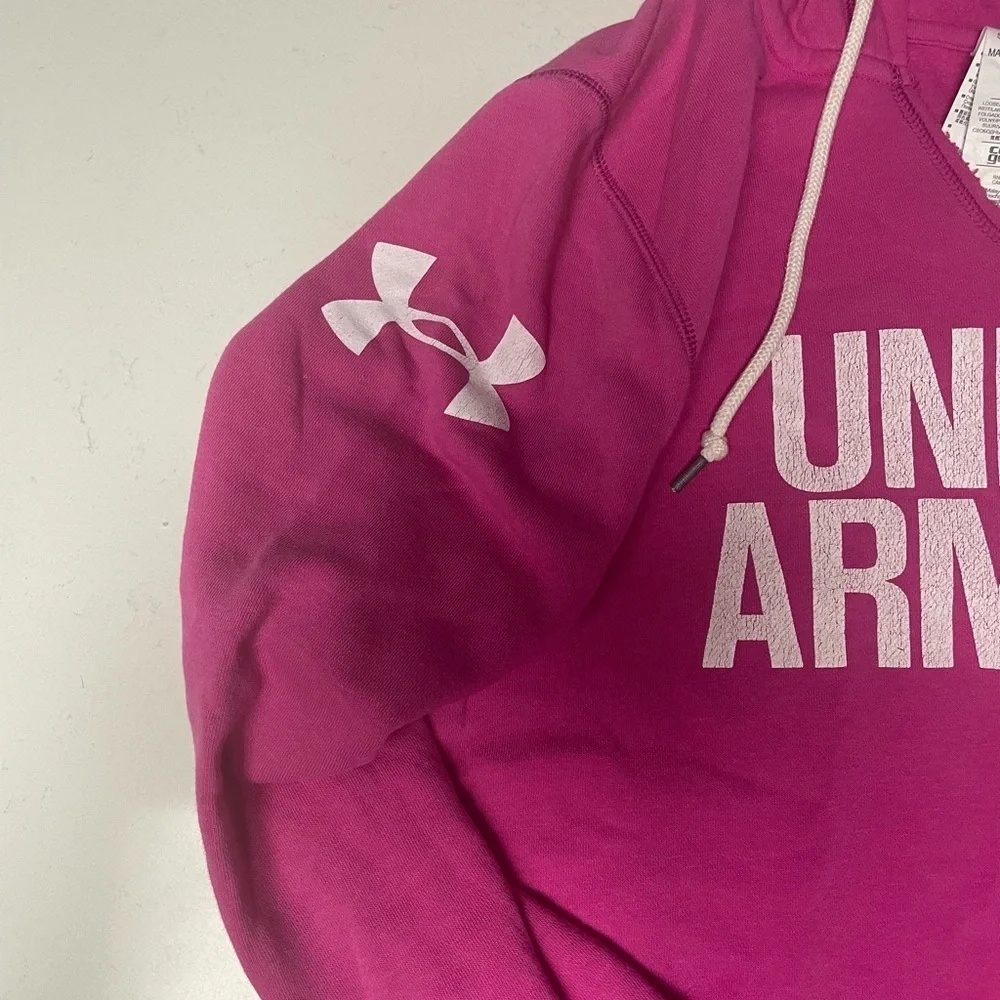 Under Armour Fuchsia Hoodie with White Accents